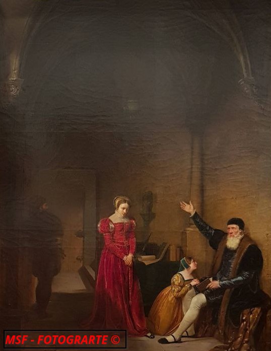 Claudius Jacquand. Tomás Moro en la Torre de Londres. Museo de Bellas Artes de Lyon. Francia.